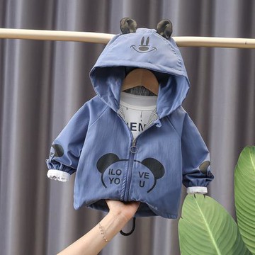兒童外套春裝男童洋氣寶寶風衣夾克春秋0-3歲女童時髦潮1嬰兒上衣
