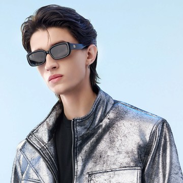 【BOLON 暴龍】王鶴棣同款方形偏光太陽眼鏡(☆BL5096-C10 偏光鏡片)