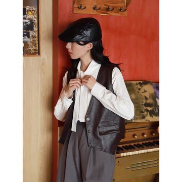 皮馬甲外套女時尚2025春秋新款年輕外穿內搭背心馬夾上衣坎肩歐貨