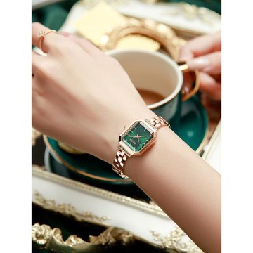 聚利時簡約氣質女士大氣時尚手表復古方形手鏈鋼帶表石英潮流防水