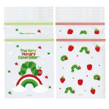 Skater 旅行分裝用夾鏈袋/密封袋/分類袋 好餓的毛毛蟲  1組  20個  210 x 178mm