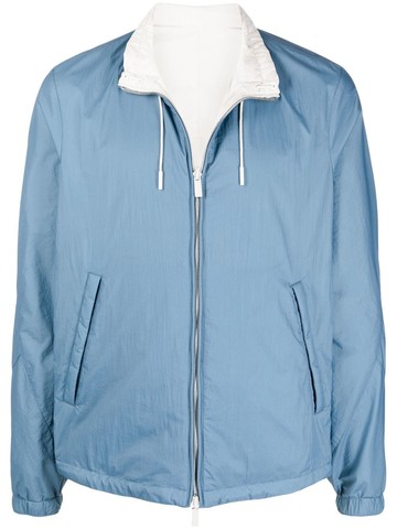Zegna - zip-front shell jacket - men - Polyamide/Polyester - 56 - Blue