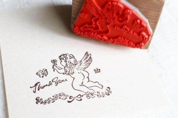 【好評加售】天使Thank You木頭印章