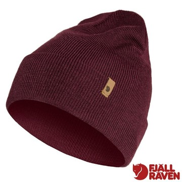 【瑞典 Fjallraven】小狐狸 Classic 保暖針織美麗諾羊毛帽.毛線帽.護耳帽/77368-356 深石榴紅