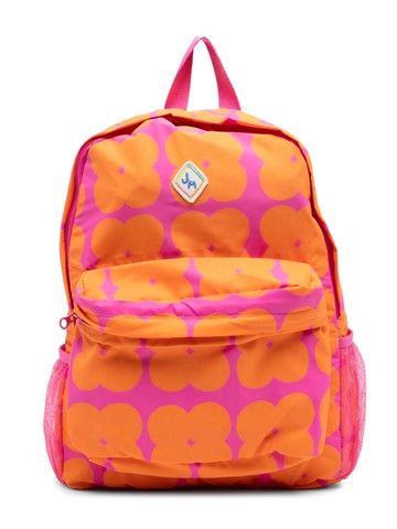 JELLYMALLOW - floral-print two-tone backpack - kids - Nylon/Polyester - One Size - Pink