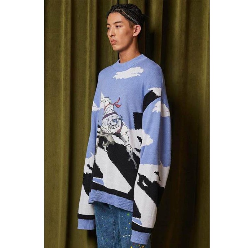 SALUTE サルーテ CARTOON PRINTER SWEATER トレーナー スウェット トップス ASAP JIRO LEE ジロー・リー  ストリート アジア ヨーロッパ オーバーサイズ | LINEブランドカタログ