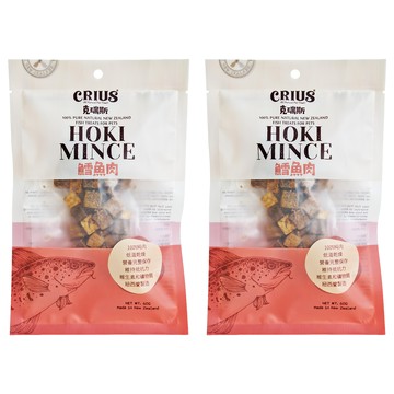 CRIUS 克瑞斯 狗零食 100%純天然紐西蘭魚肉零食  鱈魚  60g  2包