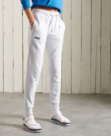 Superdry Women's Women's Orange Label Loopback Joggers Light Grey / Ice Marl - Size: 10 Size: 6