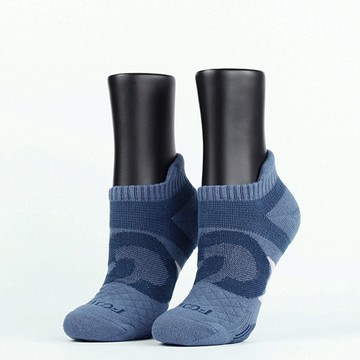 【FOOTER除臭襪】環形360度減壓船短襪女款(T100M-藍)