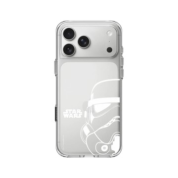 iPhone 17 Pro Max Clear Case（相機按鈕） 透明 - 迪士尼-星際大戰 Star Wars - 星際大戰 – 風暴兵白線條