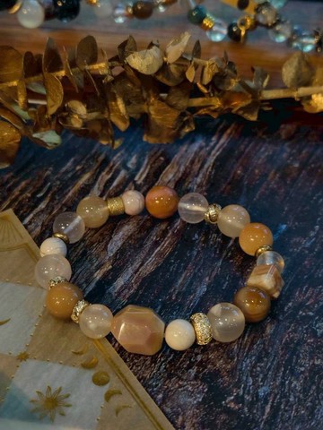 客製化水晶礦石手鏈  屬於你的安心小宇宙  溫柔與勇氣水晶手鍊