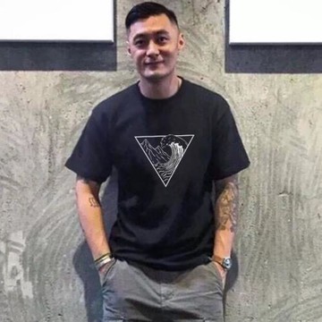 HANDIAN夏季純棉短袖T恤男士潮牌寬松體恤港風大碼新款半袖上衣服