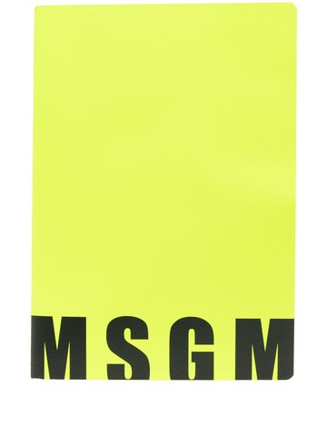 MSGM - logo-print notebook - unisex - Paper/Plastic - One Size - Yellow