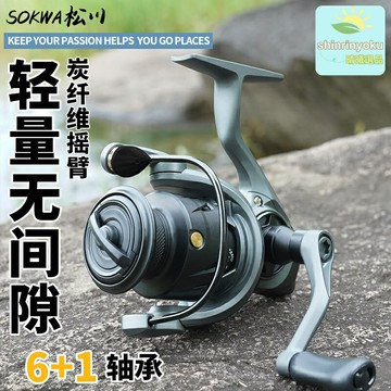 【輕量化遠投】紡車輪 路亞紡車輪 微物紡車輪 魚線輪 淺線杯 碳素搖臂 旋入式設計 金屬主體 微物遠投 溪流釣 海釣