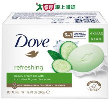 多芬清爽水嫩潔膚塊90g x 4入/組【愛買】