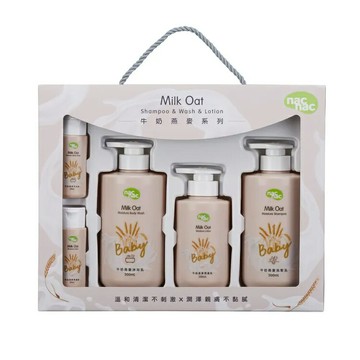 Nac Nac牛奶燕麥沐浴護膚禮盒/5件組 (不附提袋)【德芳保健藥妝】