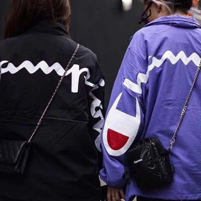 P+C】18SS Supreme x Champion Track Jacket 連帽風衣夾克外套男女黑白