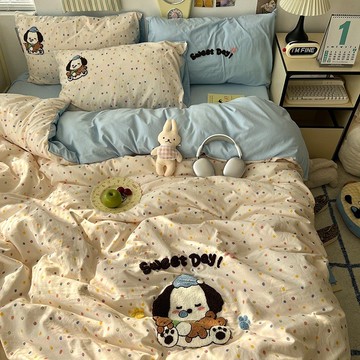 A類床品云朵棉床包組 床包四件套 水洗棉 床上三件套 床單 被罩 被套 床包 學生 宿舍