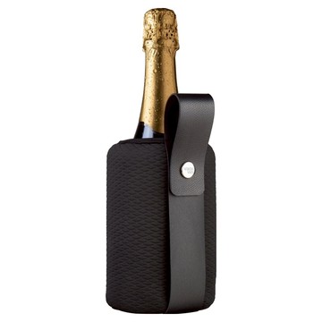 vacu vin 酒瓶保冷冰桶提袋 黑色  1L  1個  平放含提把 25.3 x 16 x 4cm 內徑 9.5cm