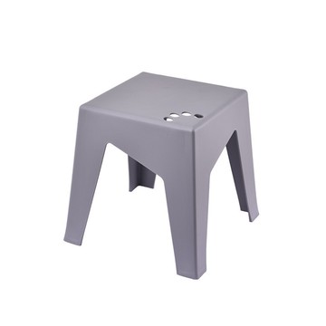 一體成形造型鏤空方凳-中號(灰色) [大買家]