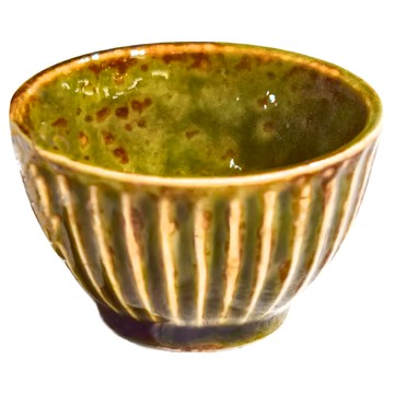 綠織部清酒杯 - 日本製 寬6 / 高 3.6 (cm) 容量 40 (mL) 陶瓷材質  綠織部  1個