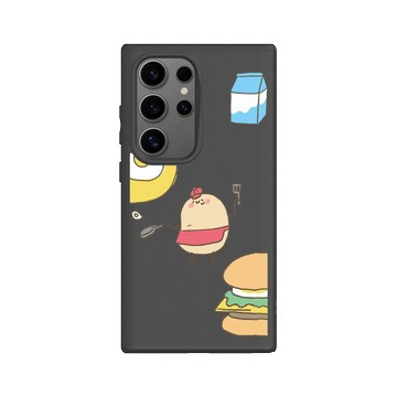 Galaxy S24 Ultra SolidSuit 黑 - 咻咻熊 XiuXiubear - 元氣早餐泥泥