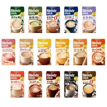【江戶物語】 AGF BLENDY STICK 沖泡粉系列 條裝 即溶咖啡 可可亞 奶茶/焙茶/抹茶歐蕾 日本原裝進口