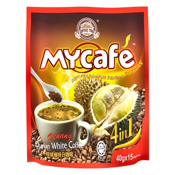 COFFEE TREE 咖啡樹 檳城白咖啡 四合一 榴槤風味  40g  15包  1袋