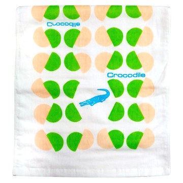 Crocodile 鱷魚 時光琉璃紗布毛巾  1件  綠色