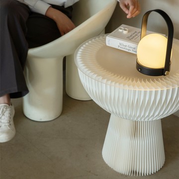 十八紙｜花束邊几 霧霾灰-矮