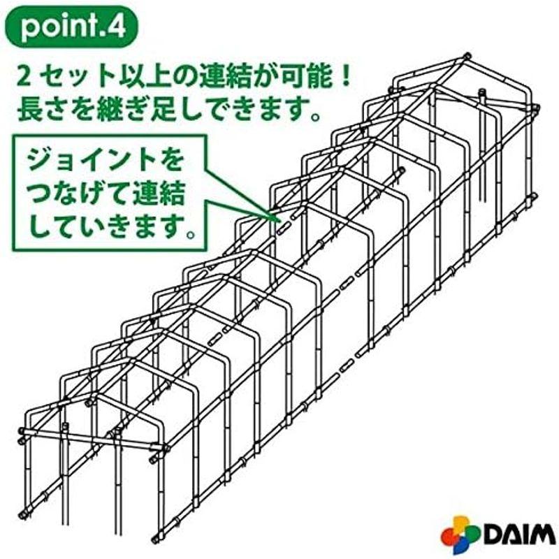 daim 夏は雨よけ、冬は保温で一年中使える ダイムハウス 2坪 替えビニール付きセット 家庭用 小型ハウス 温室ハウス 家庭用温室ハウス