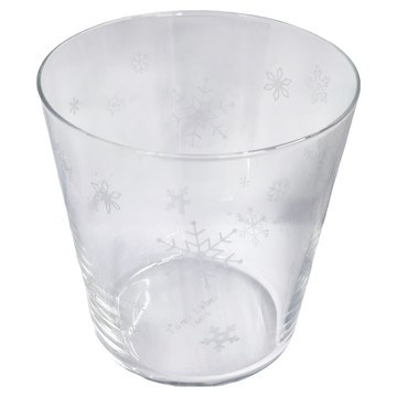 TOMI GLASS 富哨子 變色寬口水杯 冬日雪花 (300ml) 蘇打玻璃材質  1個