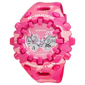 【CASIO 卡西歐】G-SHOCK 迷彩時尚 街頭風格 粉X迷彩 GA-V01CMG-4A_58.2mm