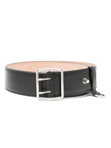 Alexander McQueen - buckle-fastening leather belt - men - Calf Leather - 105 - Black