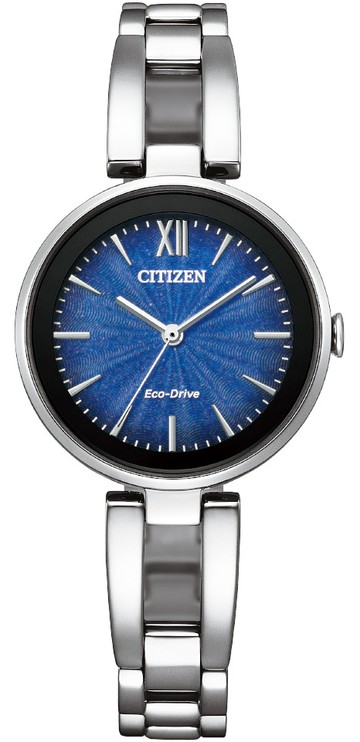 CITIZEN 星辰錶 現代風格光動能腕錶(EM0807-89L)-28mm-藍面鋼帶【刷卡回饋 分期0利率】【APP下單點數13倍送】