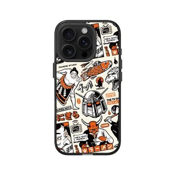 iPhone 16 Pro Clear (相機按鈕) 酷墨灰 - Paiheme Studio - Black Orange Mix