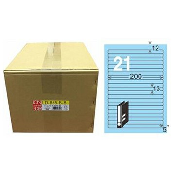 【龍德】A4三用電腦標籤 13x200mm 淺藍色1000入 / 箱 LD-855-B-B【APP滿額下單10%點數(單一帳號最高1000點)】4/30止