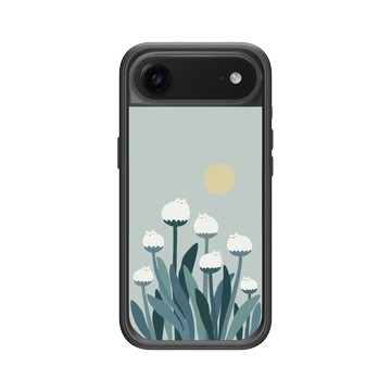 iPhone Air Mod NX -邊框背蓋組合 (相機按鈕) 黑 - ilovedoodle (Lim Heng Swee) - White Cat Flowers - 白貓花朵