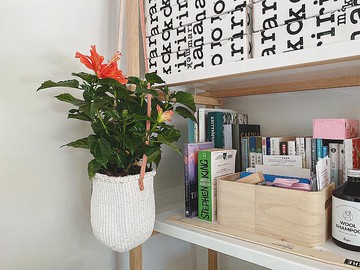 斜背迷你編織籃 (白)