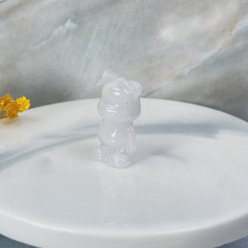 【熊熊玉見你】冰糯可愛小熊吊飾 | 天然緬甸玉翡翠A貨 | 送禮