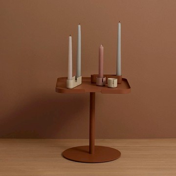 雙頭燭台-四色可選 磚紅