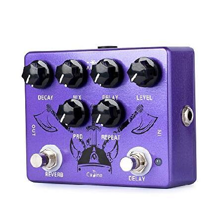 Caline Pedals Reverb Delay Effects Pedal Repeat Preamp Acoustic Electric Guitar Pedal True Bypass Metal Purple CP-80