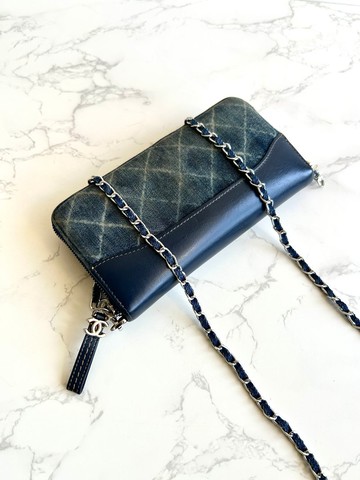 古董包 Chanel 牛仔拼皮革WOC包 側背包 斜背包 中古二手包 長夾