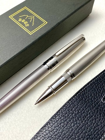 3952老山羊-X800 專利磁吸式 925純銀 經典方格紋路 鋼珠筆