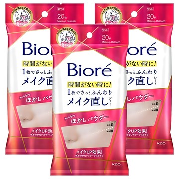 Biore 蜜妮 柔焦補粧粉濕巾 20片  3個  80g