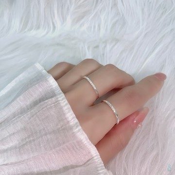 SUMMER韓 銀飾💫［S925純銀］永恆星列 純銀戒指 排鑽 純銀飾品 韓國銀飾