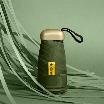 新款彩膠14公分迷你五折傘扁平包包傘小防曬太陽傘晴雨傘