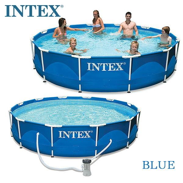 INTEX インテックス プール セット 丸形 直径約L366cm 家庭用プール 大型プール 浄化フィルターポンプ