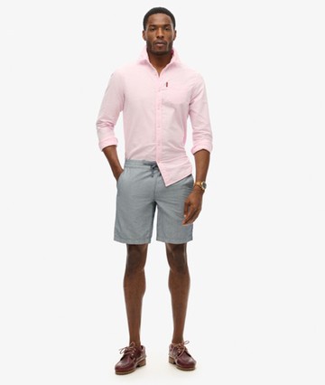 Superdry Men's Men's Drawstring Linen Shorts Navy / Navy Stripe - Size: L