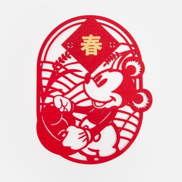 迪士尼春節門貼 米奇 春